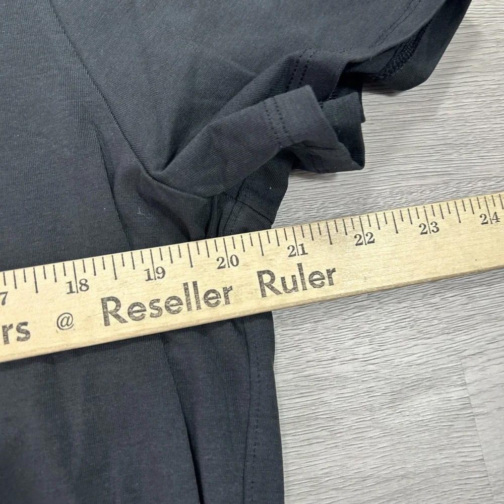 NEW Lululemon Shirt Womens 12 XL Black Crew Stretch LW3EYDS